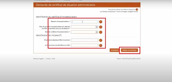 VALIDER ET FINALISER LOBTENTION DUN CERTIFICAT DE NON GAGE POUR PARTICULIERS MINISTERE DE LINTERIEUR