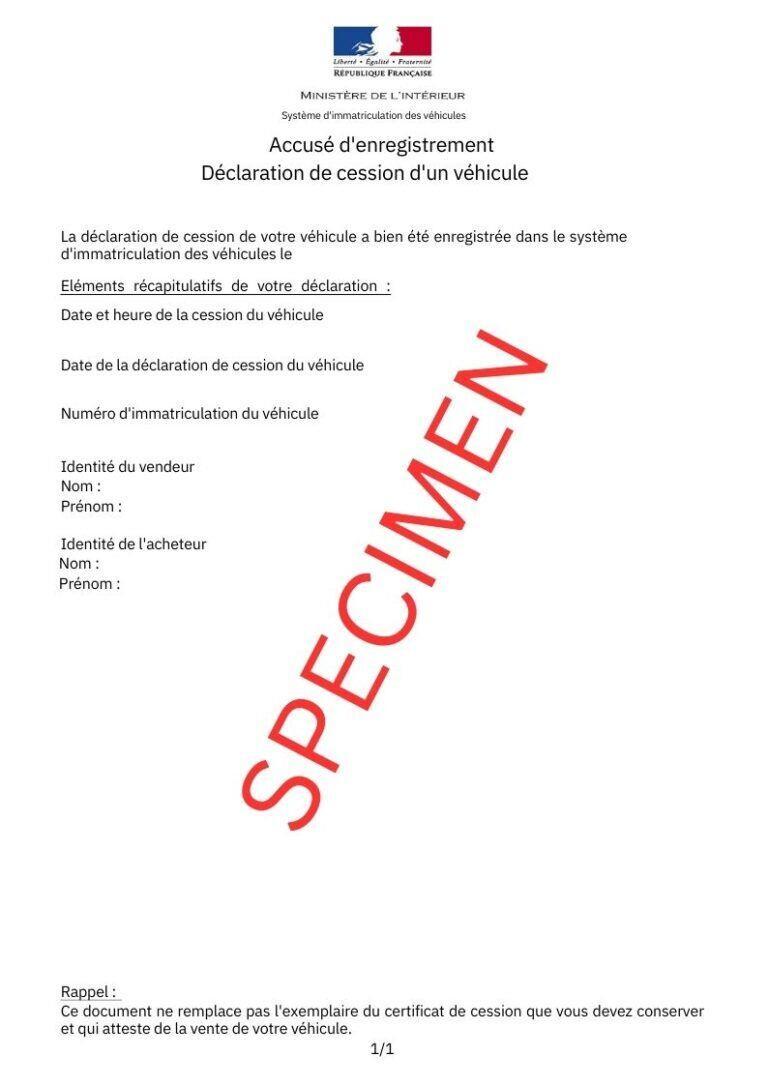Téléchargez l'exemple de certificat de cession rempli pour véhicule d ...